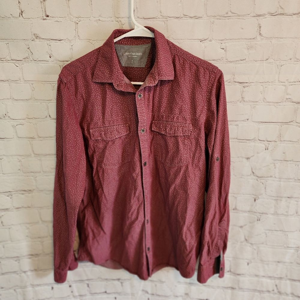 Men's Calvin Klein Jeans longsleeve button-down shirt, size Small